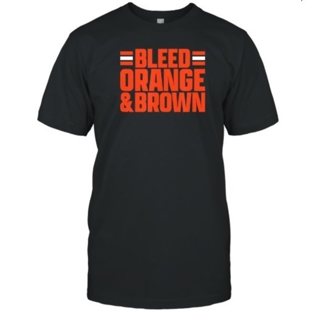 Cleveland Browns Bleed Orange And Brown T-Shirt